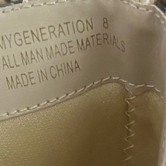 NWOB Lulu’s My Generation Tan Snake High Heel Mid-Calf Boots *SIZE: 8 - Picture 7 of 8